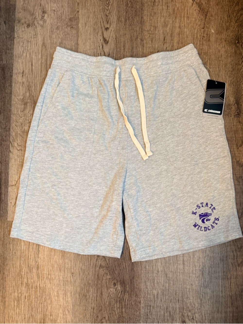 NWT K-State Wildcats Gray Men's Drawstring Shorts